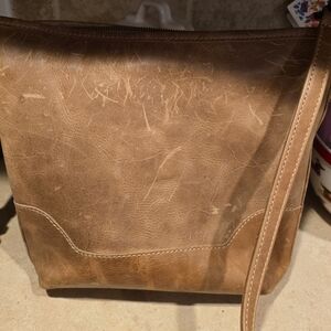 Frye Tan Leather Crossbody Bag